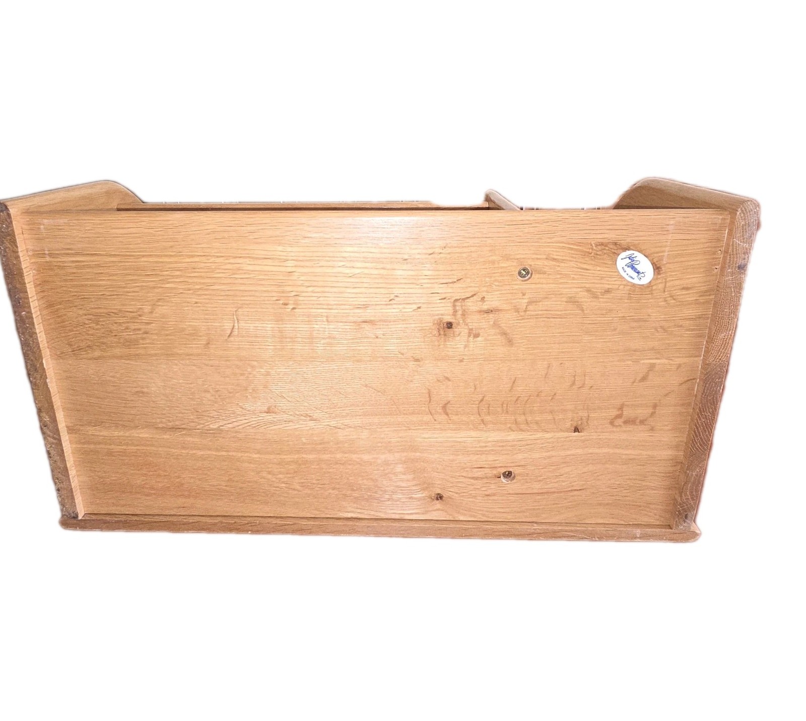 Wood Wooden Desk Top Organizer Julie Pomerantz Books Paper Files Bills Notebooks