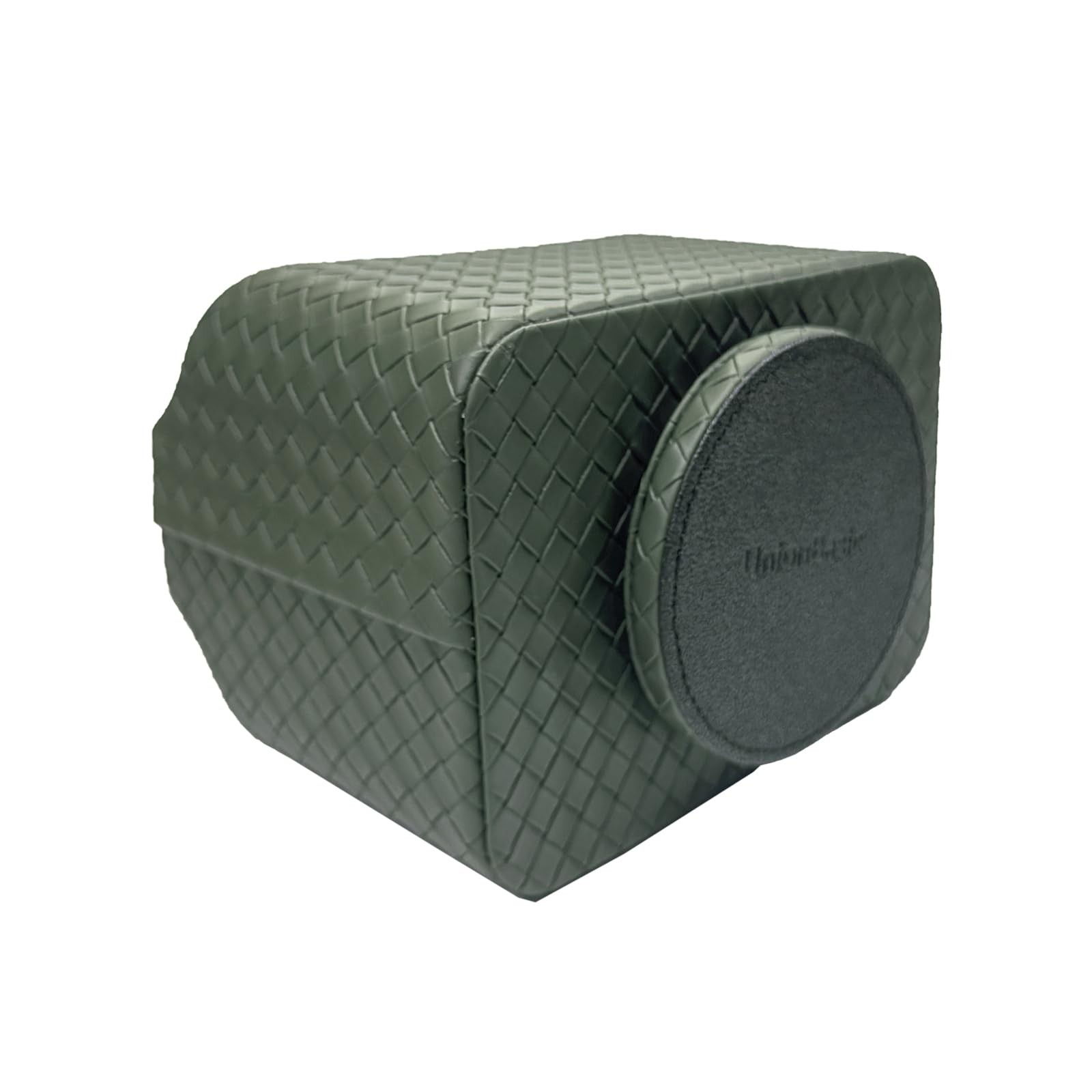 UnionBasic Rotating Desk Organizer, 360 Spinning Caddy, Woven Green