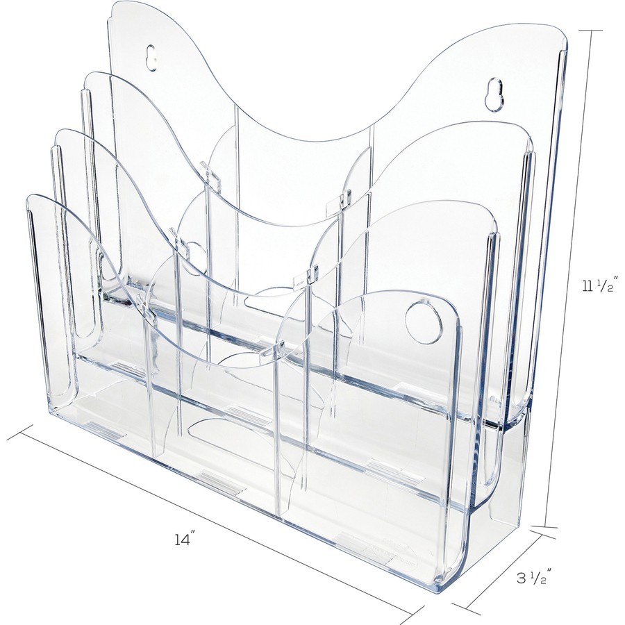 Deflecto 47631 3 Tier Document Organizer Clear 9 Compartments