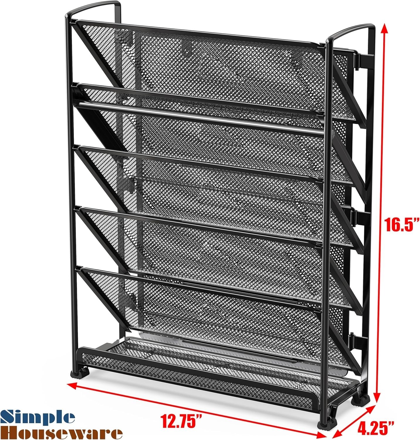 Durable Alloy Steel 6-Tier Wall Mount Letter Tray – Home Office Must-Have