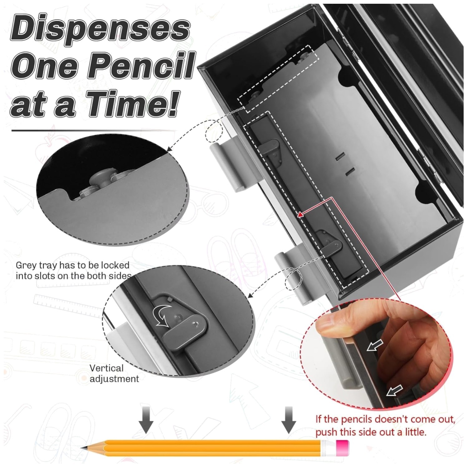 Stainless Steel Pencil Holder Dispenser
