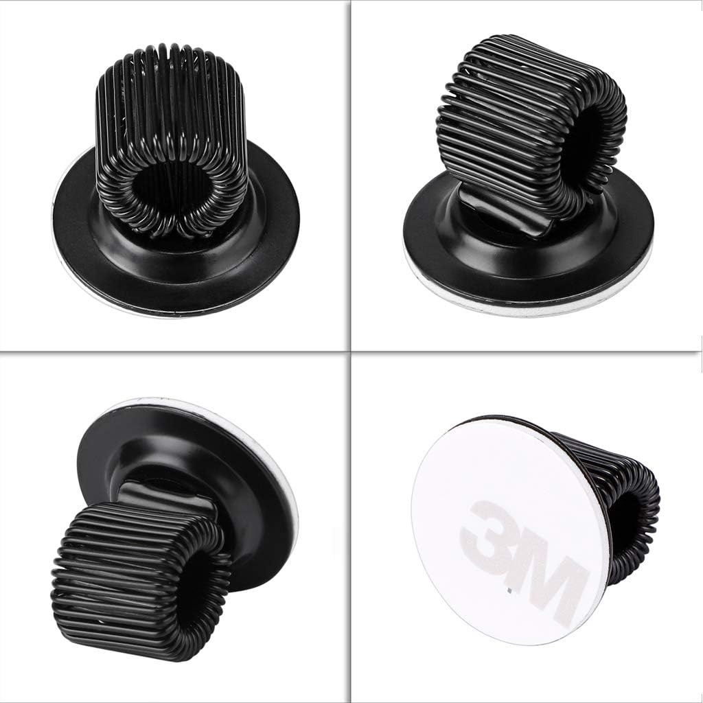 12 Pack Plating Pen Holder Clips- Self Adhesive Pen Pencil 12Pcs-Small Black