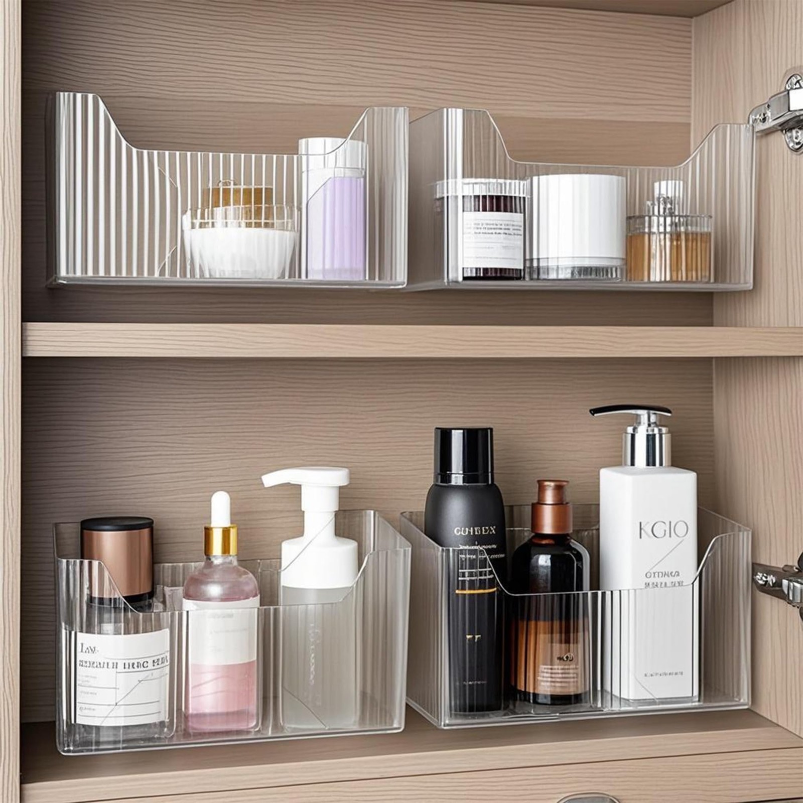 MZYIWUU 2 Pack Cabinet Door Organizer, Adhesive Wall Mounted Transparent