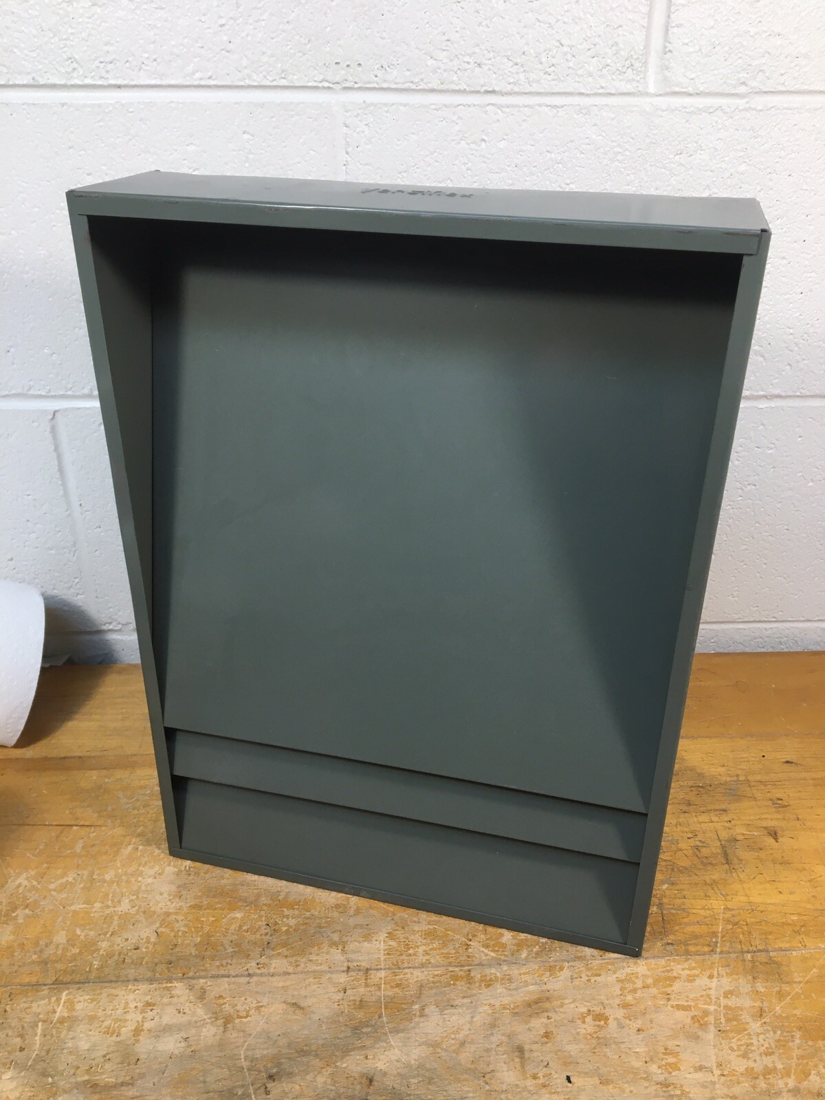 Vintage VERTIFLEX Industrial Metal Wall 3 Tier slot File Paper Organizer grey