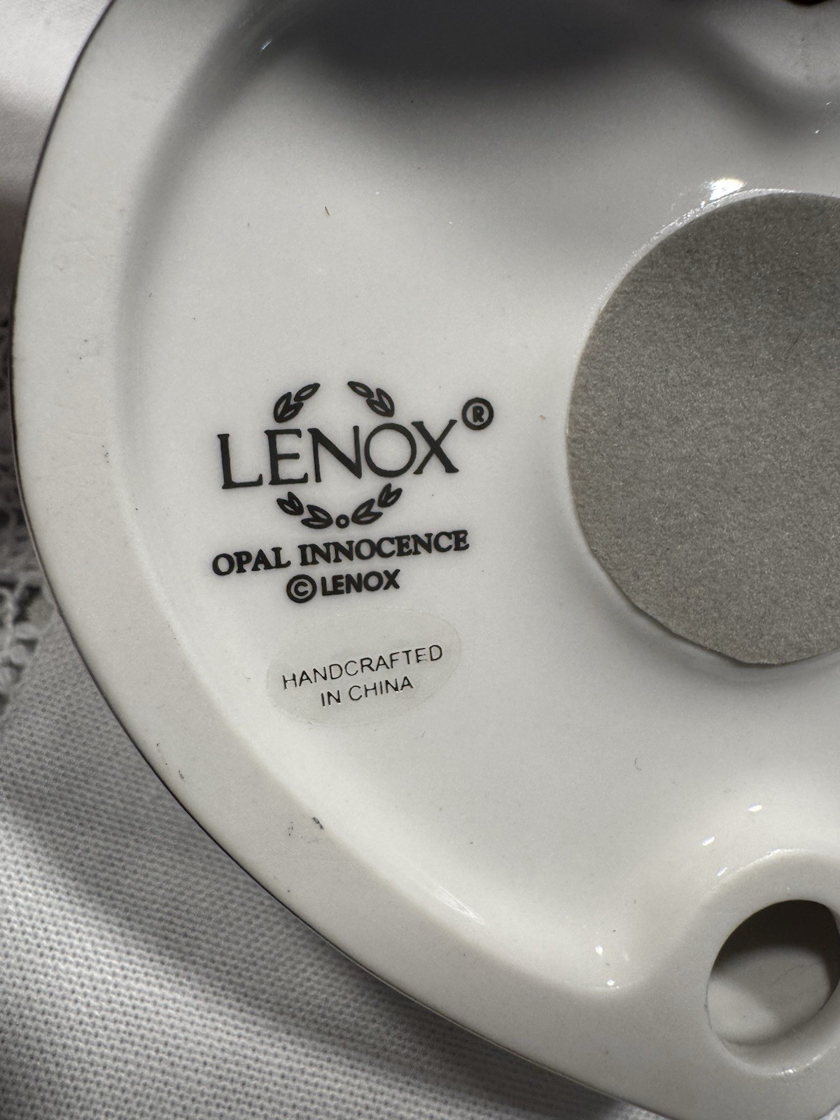 Lenox Fine Bone China OPAL INNOCENCE Heart Shaped Pen Holder