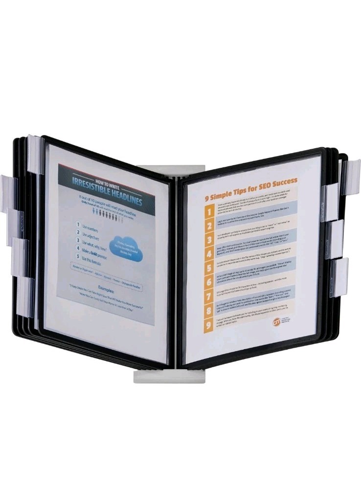 INSTAVIEW Expandable Desktop Reference System Letter Size Durable