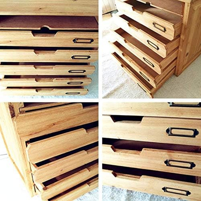 Wooden Desk Organizer with 5 Drawers & Paper Tray – Stylish File Storage