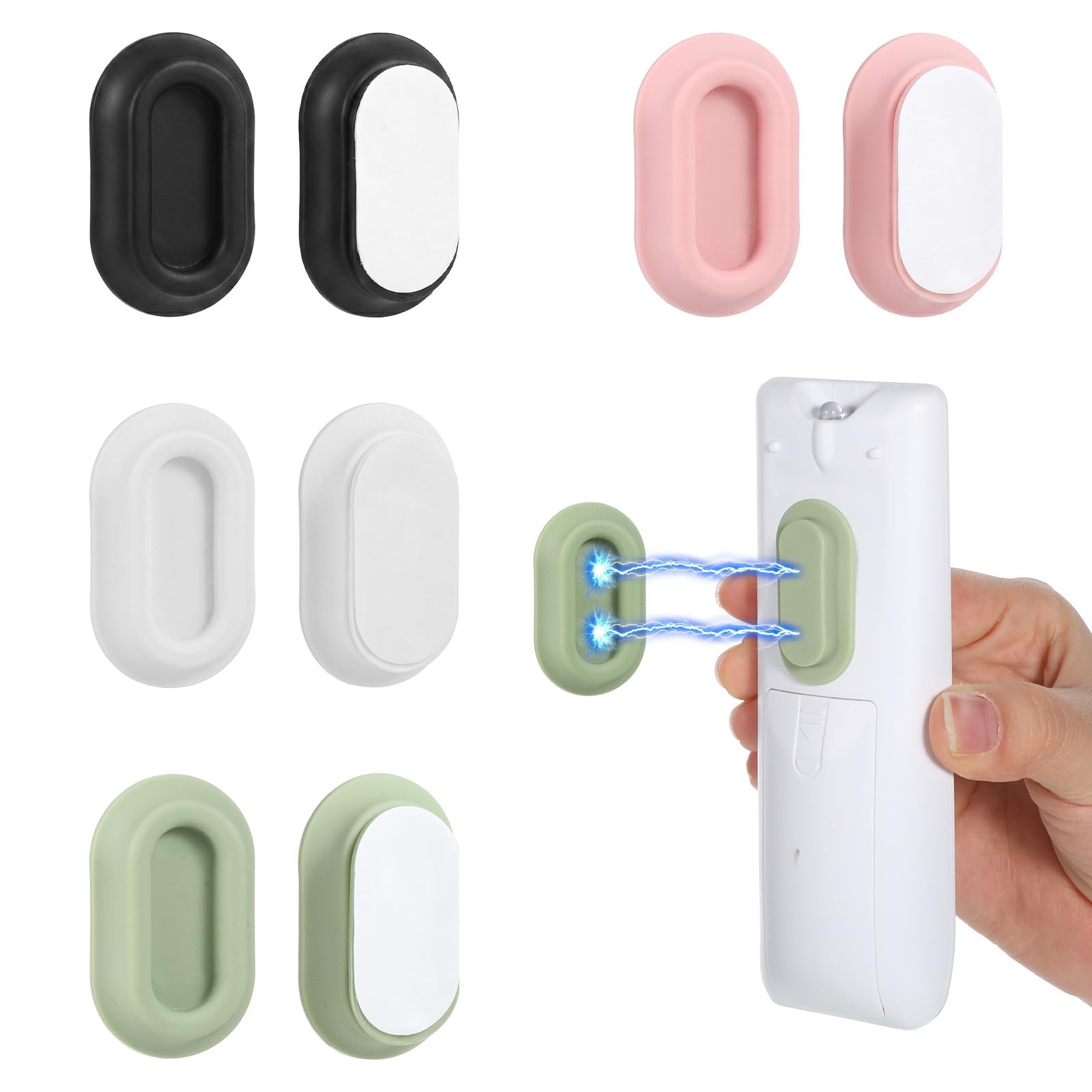 4 Pcs Remote Control Holder, Self-Adhesive Remote Control Organizer for TV, F…