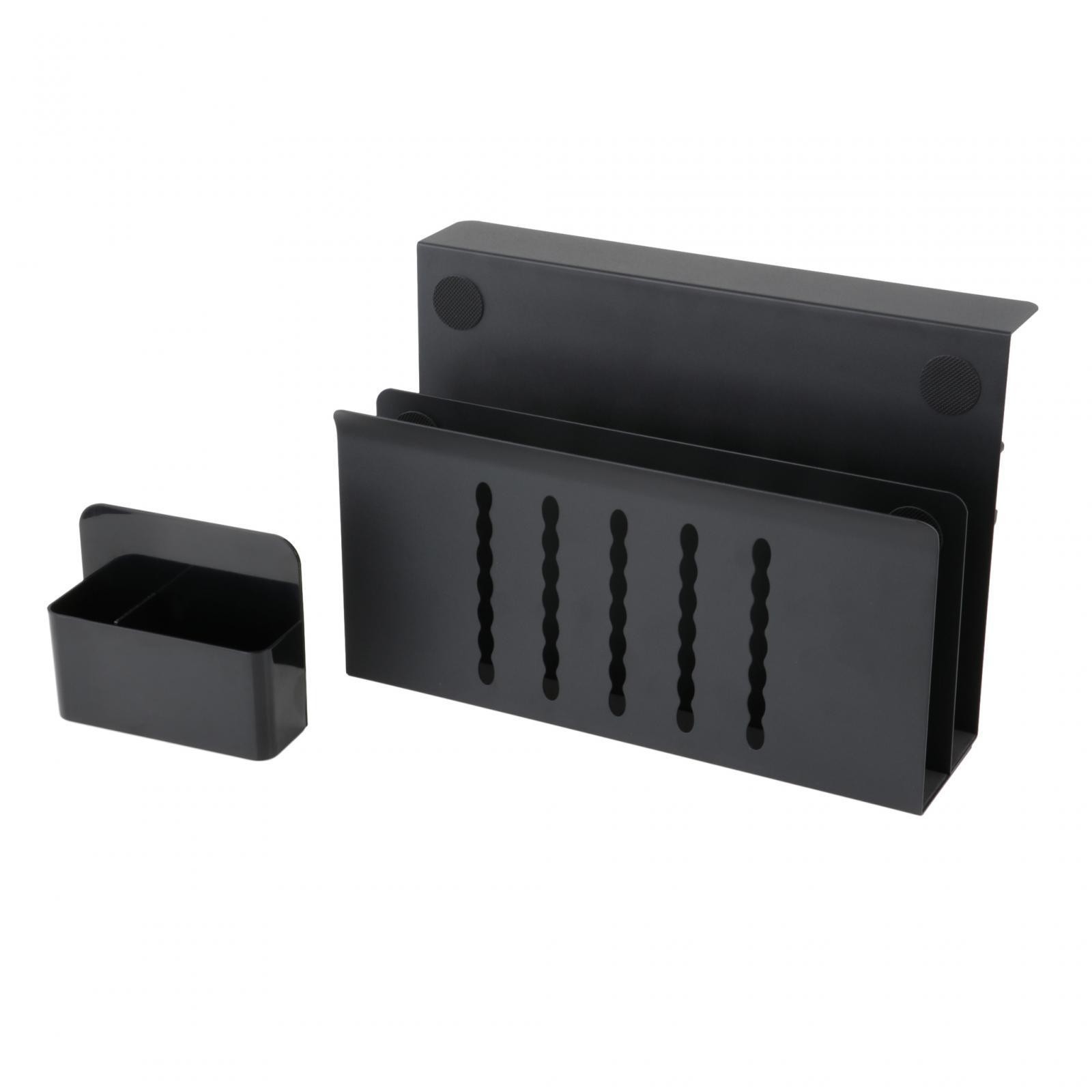 Desk Side Storage Laptop Desk Mount with Pen Holder Clamp on Desk Shelf