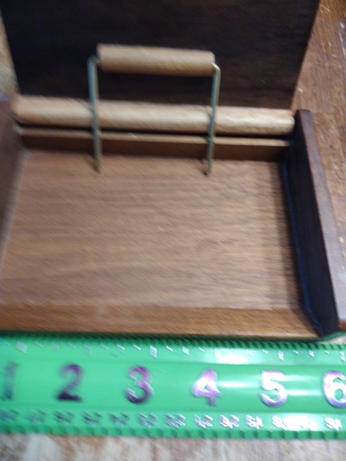 EIN Teak Wood Roll Desk Top Organizer Storage Box MCM Plus Note Card Holder 2 Pc