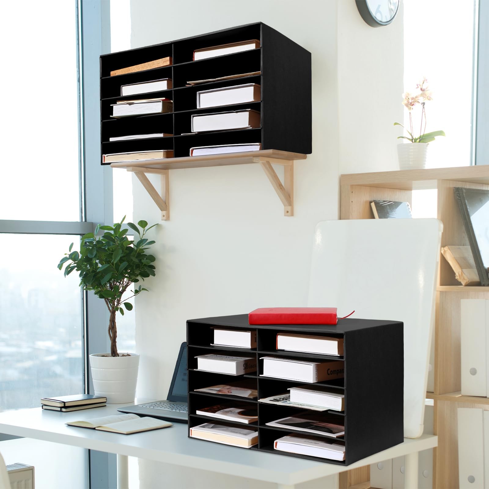 4 Pieces Cardboard Paper Organizer, Classroom Mailboxes, Construction Paper S…