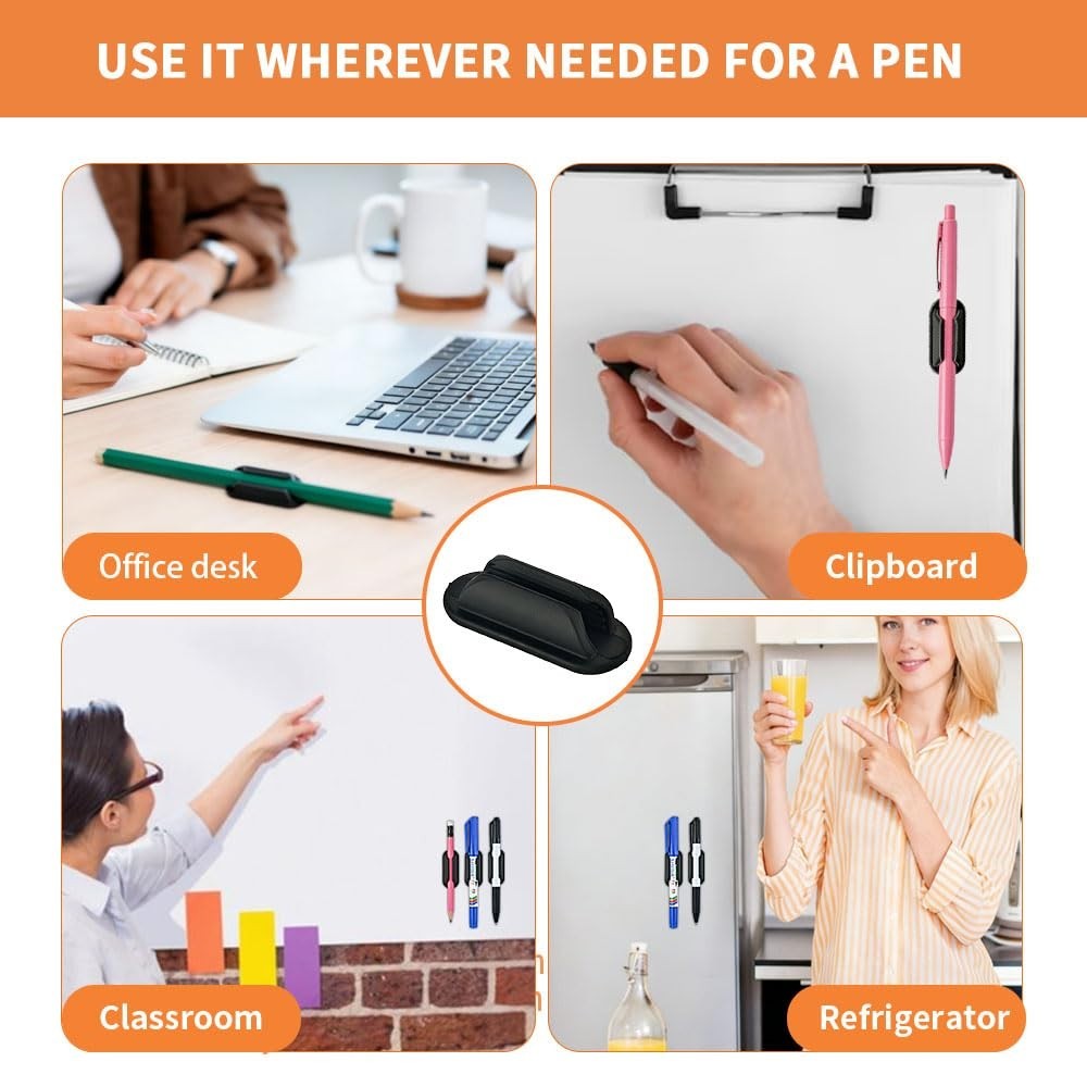 40 PCS Silicone Adhesive Pencil Holders – Flexible Desk & Wall Organizers, Offic