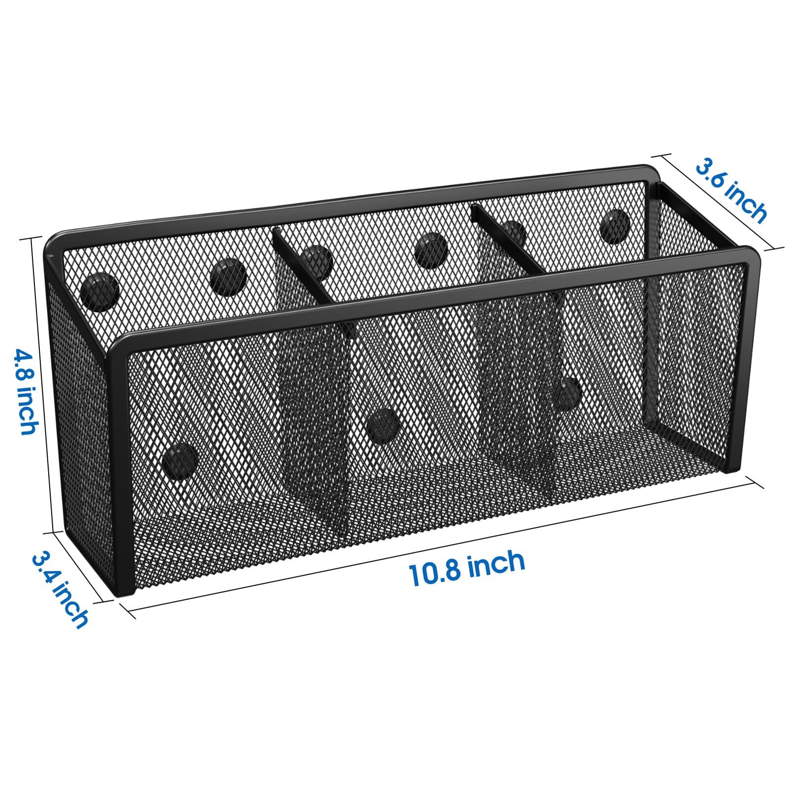 MaxGear Magnetic Pen Holder, Mesh Organizer 3 Compartment, 3 Compartment
