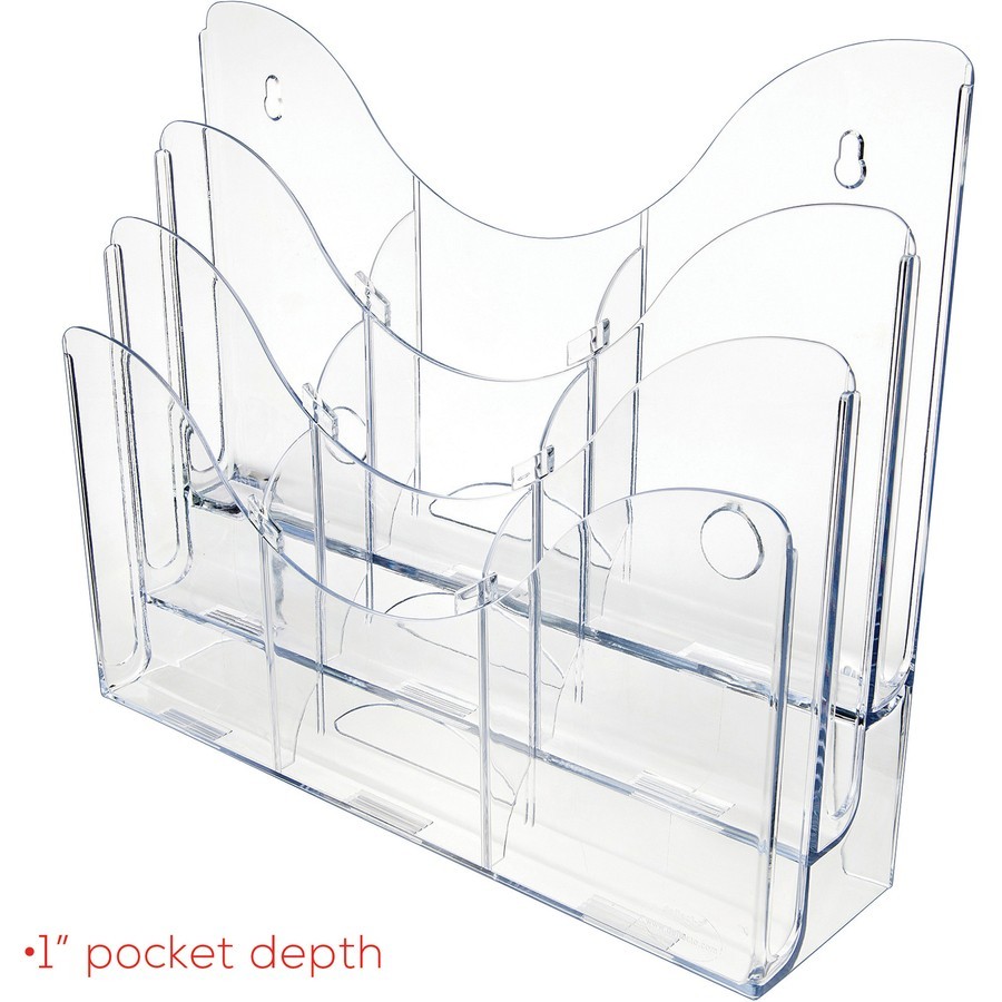 Deflecto 47631 3 Tier Document Organizer Clear 9 Compartments