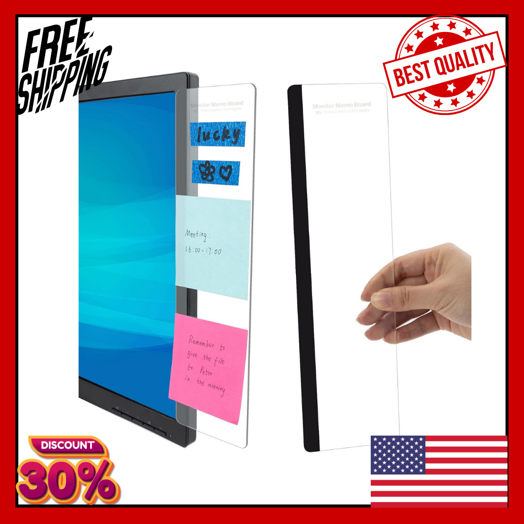 Office Desk Accessories 2Pcs Computer Monitor Memo Board Message Board Supplies