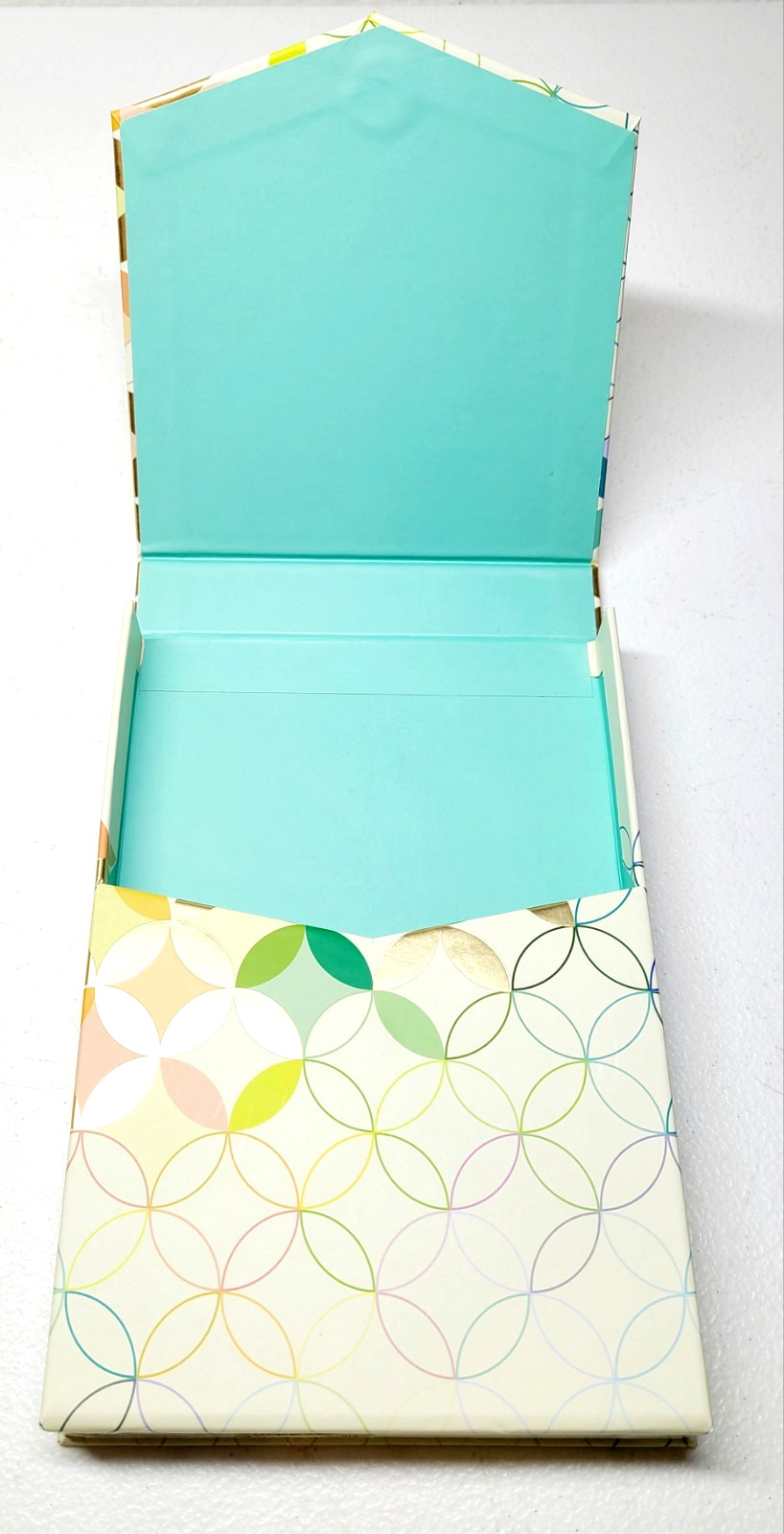Erin Condren Metallic Mid-Century Circles Stylish Stationery Storage Box NEW