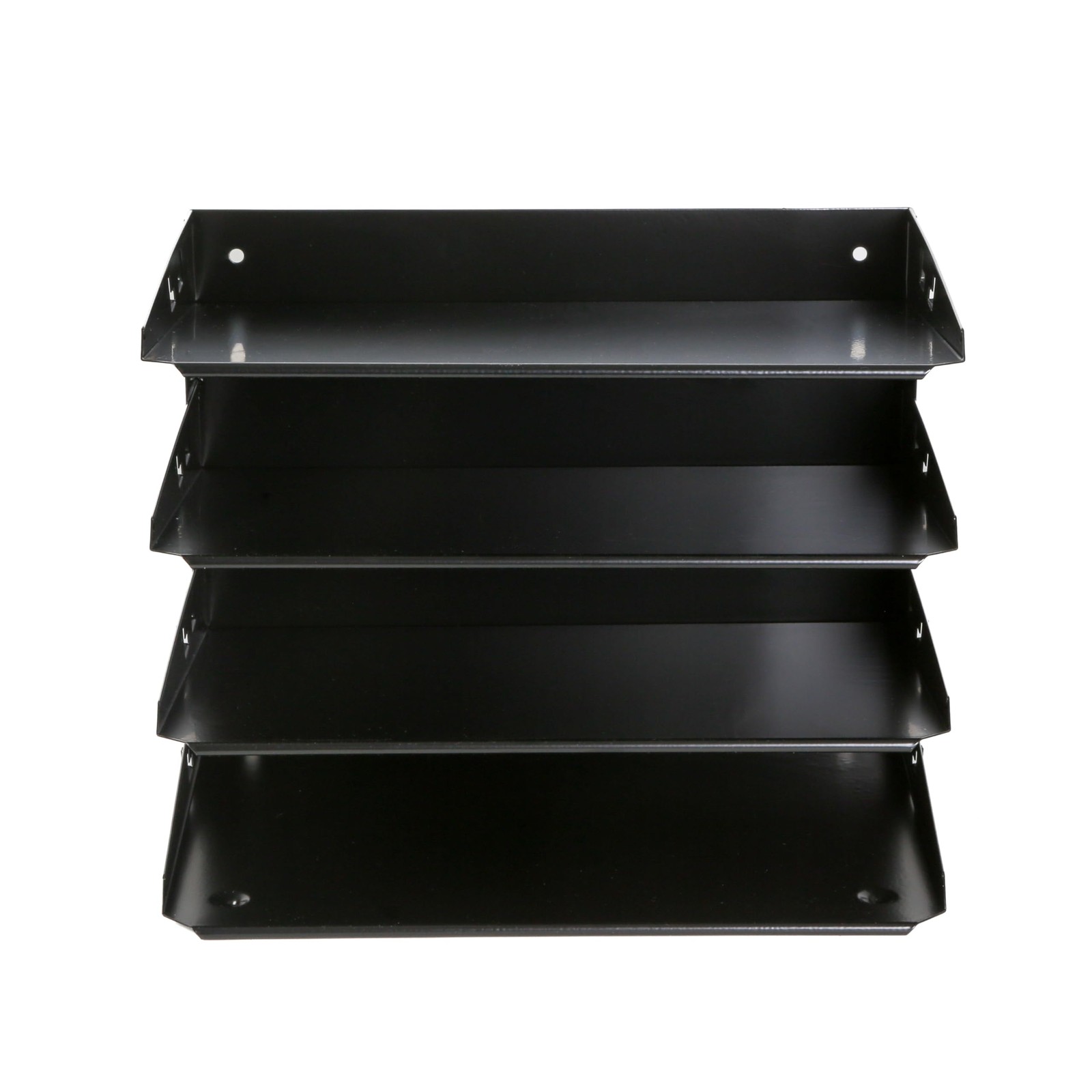 Desktop Horizontal 4-Slot File Binder Organizer Storage Letter Tray, Black Co…