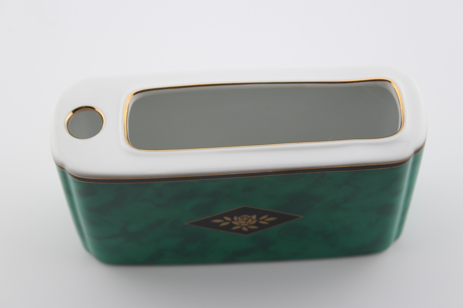 Vintage Neiman Marcus Porcelain Desktop Organizer Notepad and Pen Japan