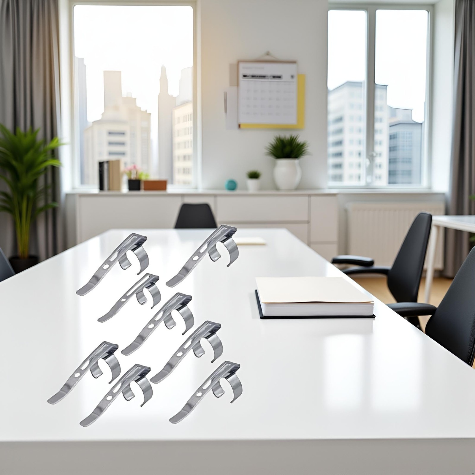 20 Pcs Metal Pencil Clips Slide On Pencil Pocket Pen Holder Clips for Notebook