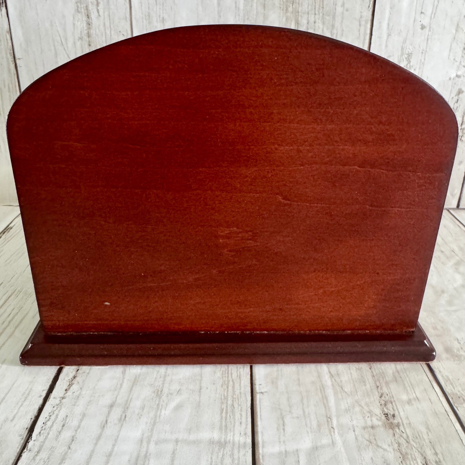 Wooden Letter Sorter Mahogany Finish 4 Slot Desk Organizer Office Depot