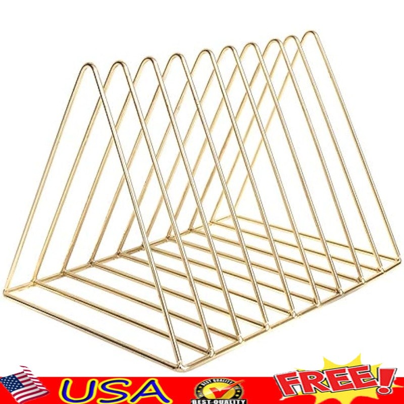 Vertical File Organizer 9 Slot Desk Storage Iron Wire Holder Multifunctional New