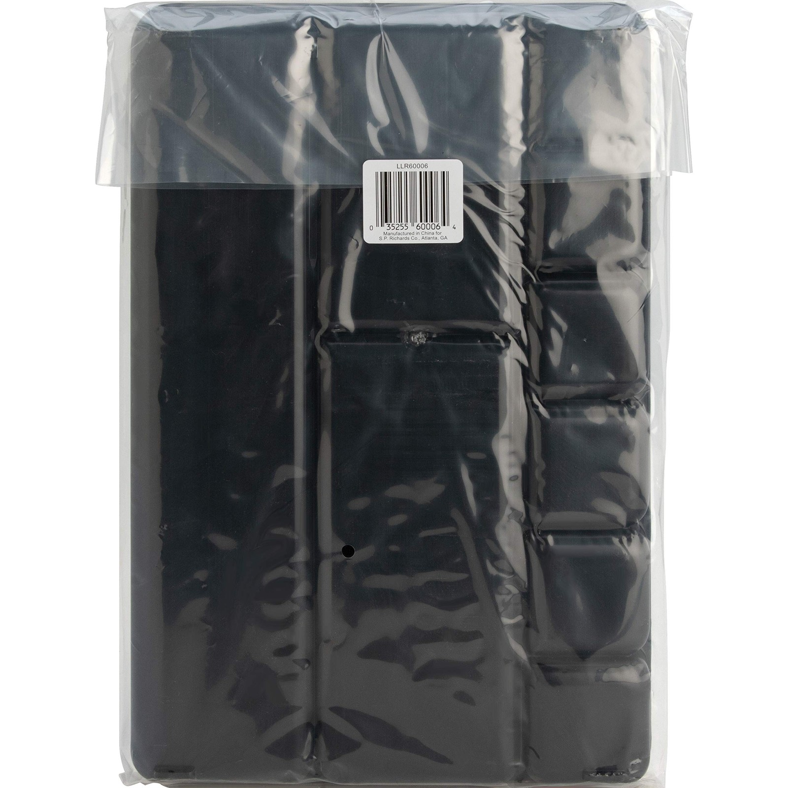 Drawer Tray Organizer, 9-Compartments, 9.38″ x 14″ x 1.25″, Plastic, Black