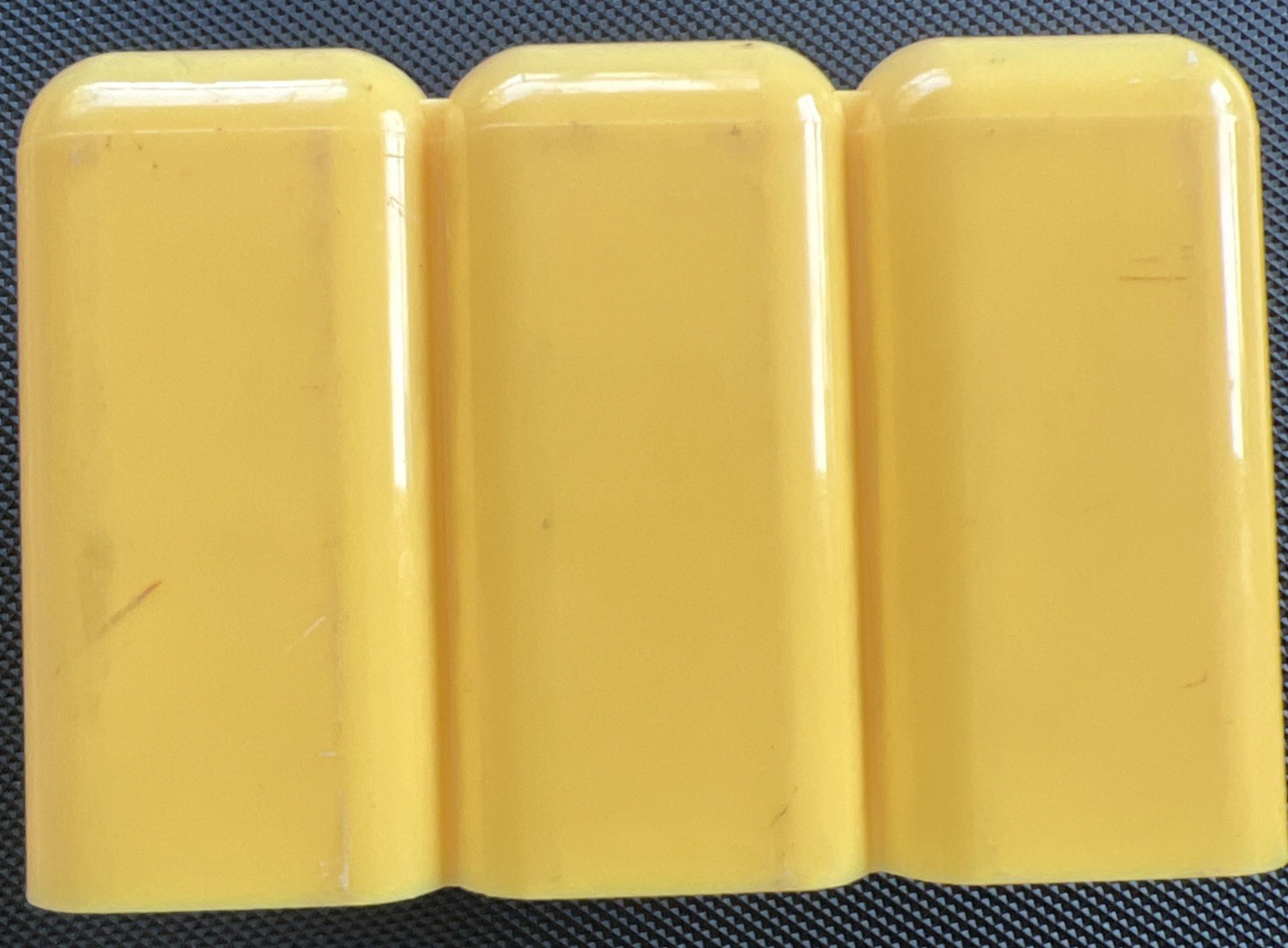 VTG Yellow Desk Caddy ~ Office Organizer Pencil Holder ~ Mod 1970s Space Age