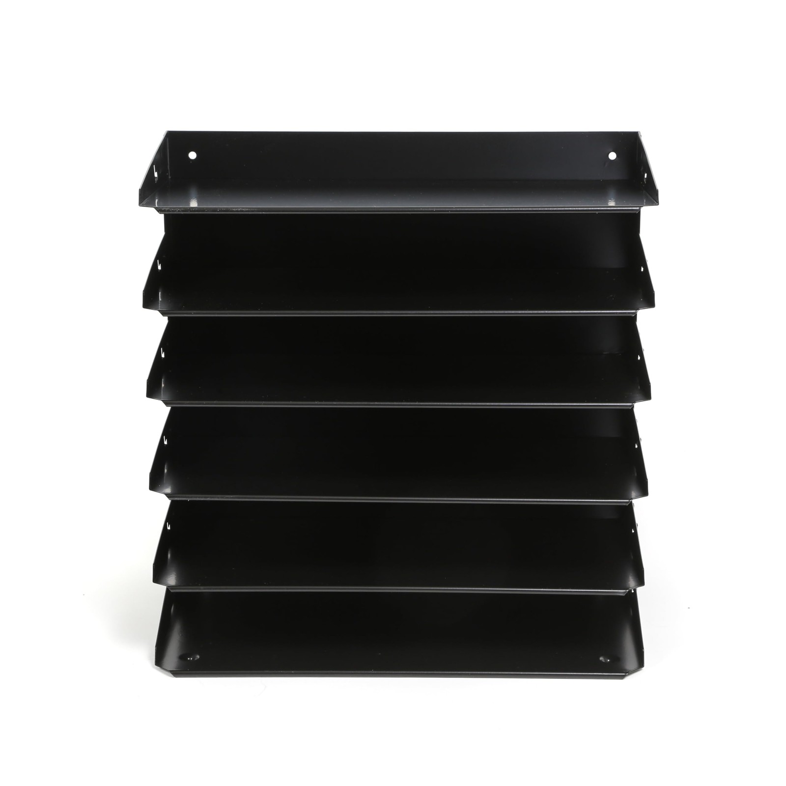Desktop Horizontal 6-Slot Legal File Binder Organizer Storage Letter Tray, Bl…