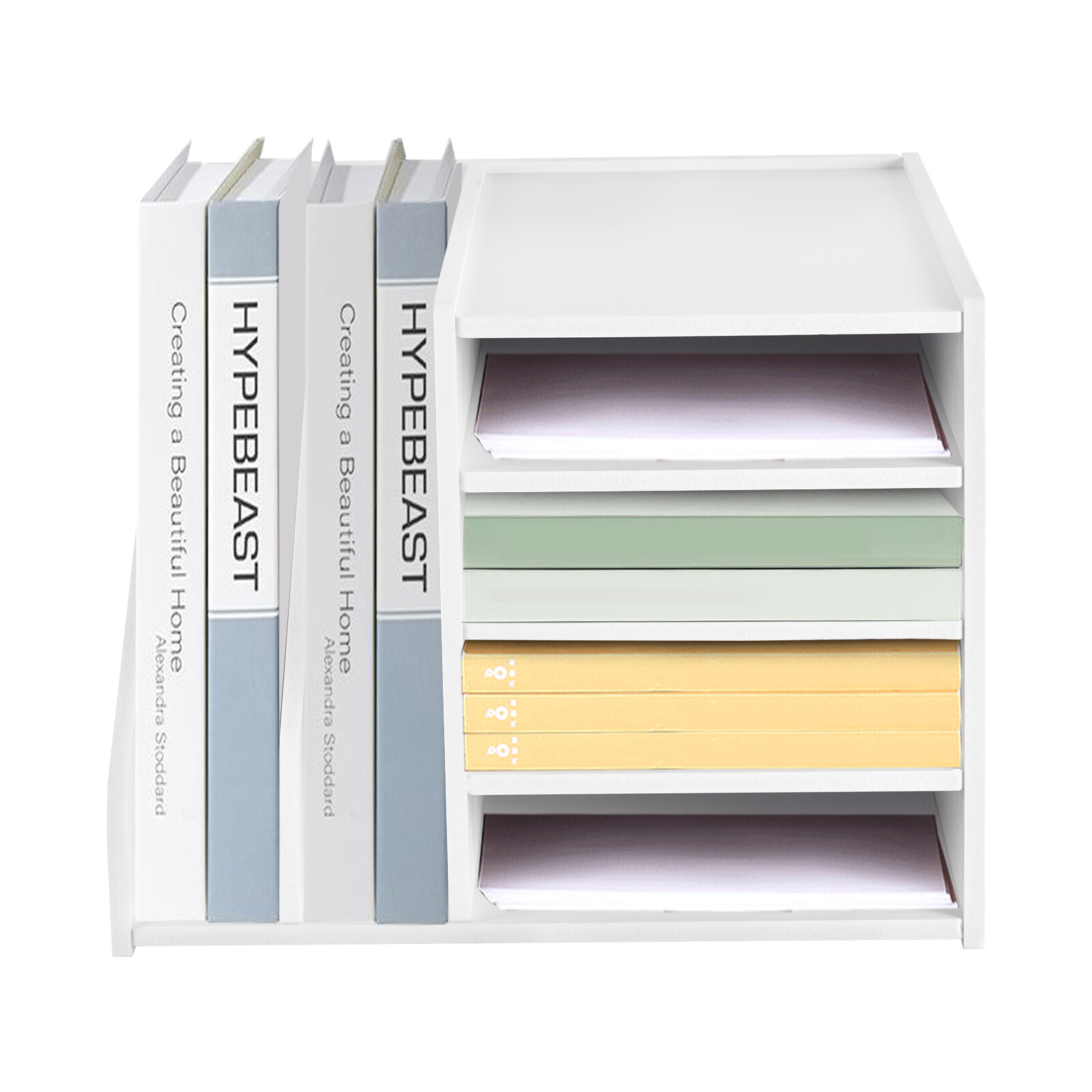 6-Tier PVC File Holder Organizer with Ample Storage Space, 15.35″ x 12.16″