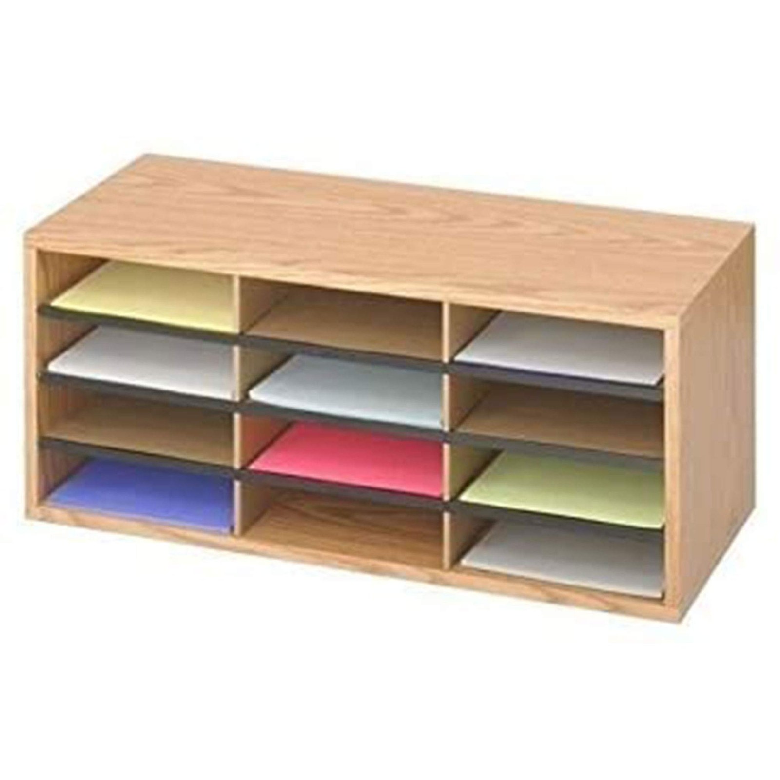 Literature Organizer, 12 Compartments, Office and Classroom Mailbox with Adju…