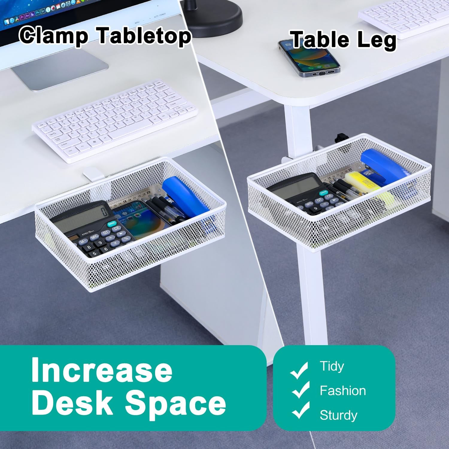Clip-on Drawer organizers, desk organizer,can be clipped around the table to …