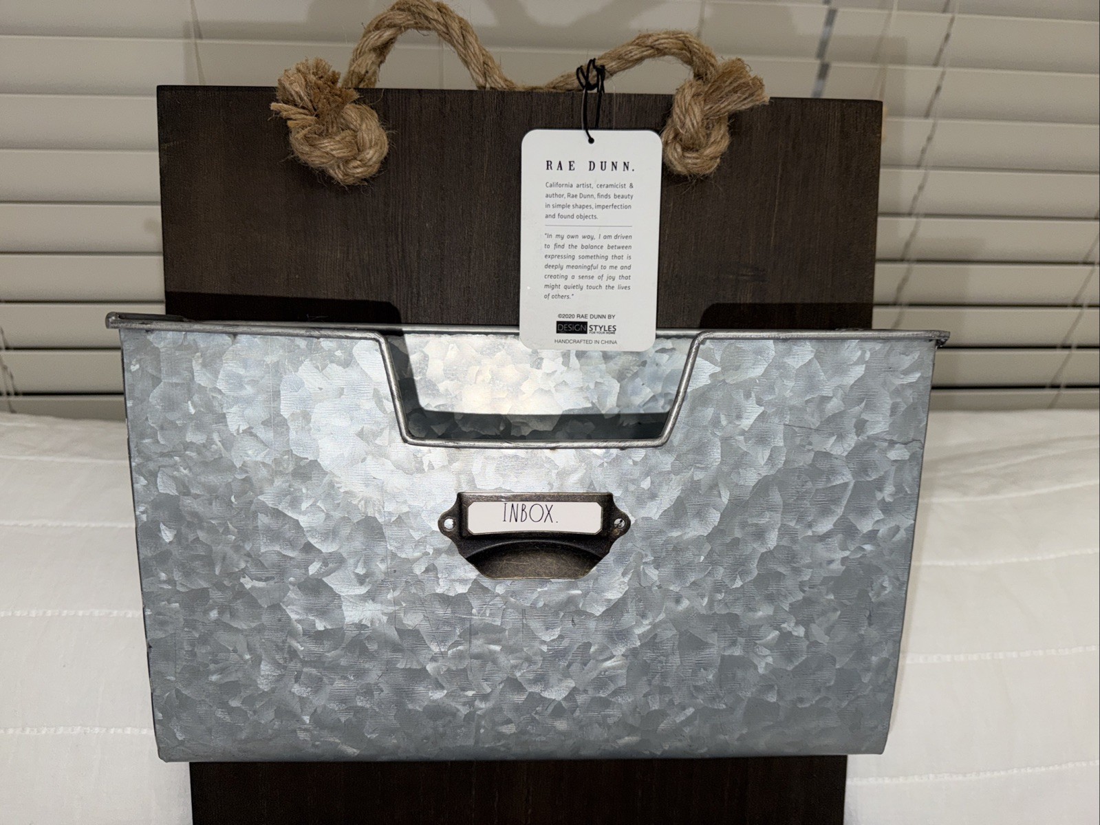 Rae Dunn Wall Hanging Inbox and Outbox