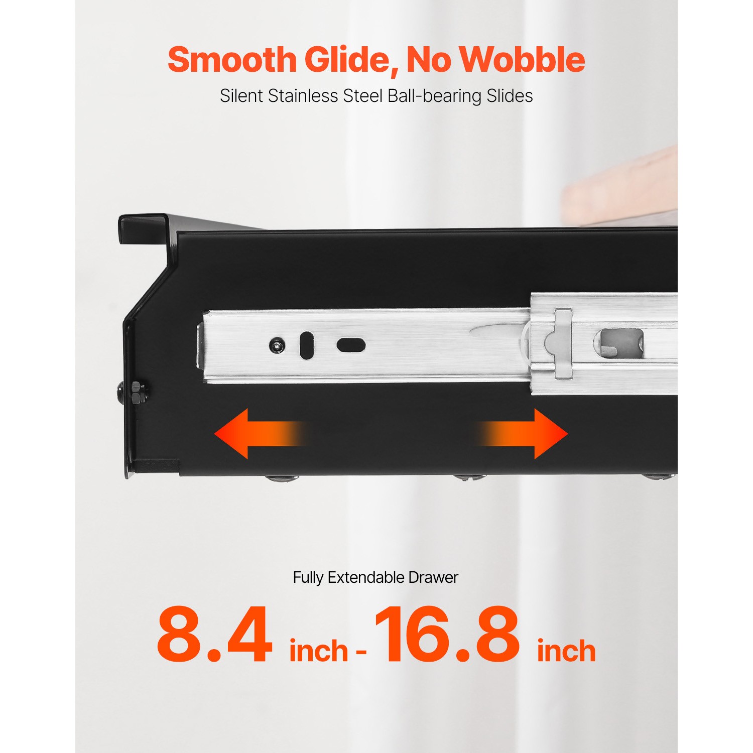 Uimoso 33-inch Slide-Out Under Desk Drawer Organizer for Home or Office Use