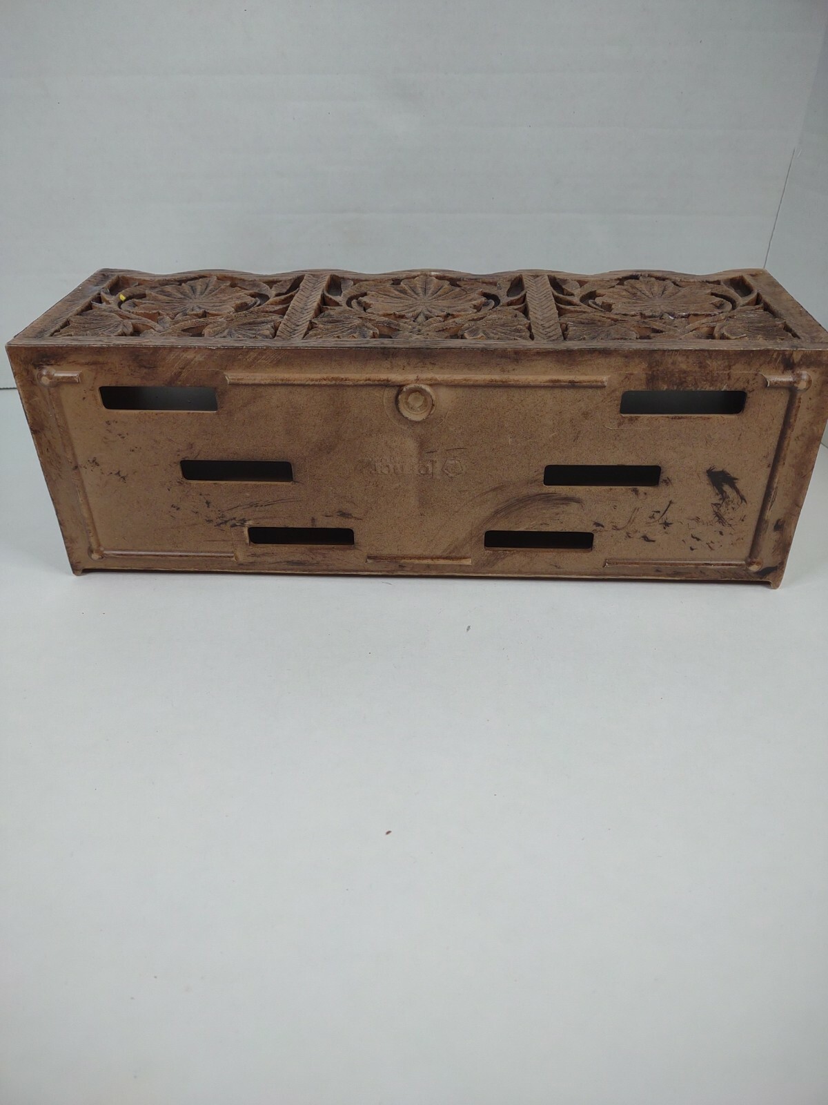 Vintage Desk Top Letter Mail File Holder Organizer Lerner Faux Wood USA