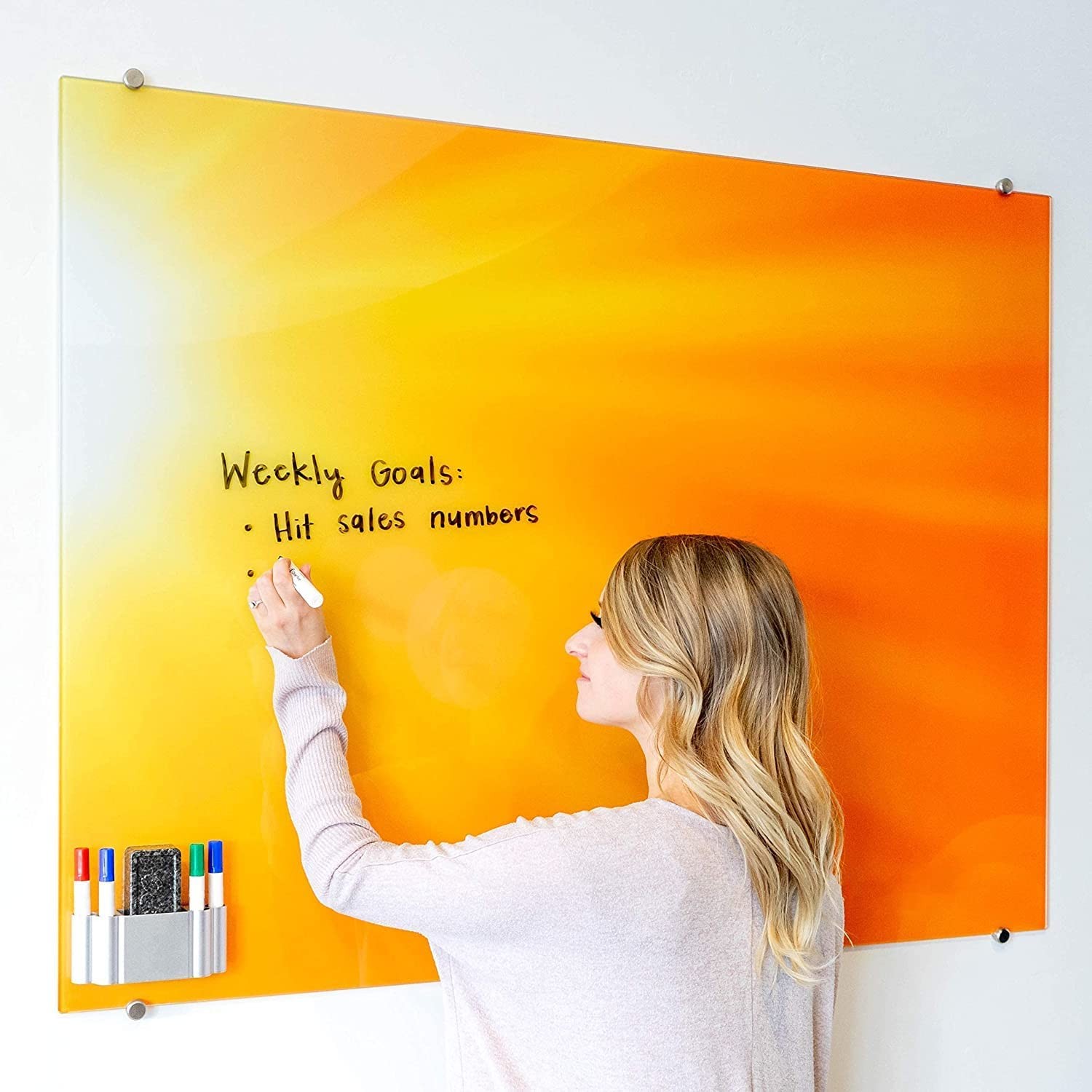 Magnetic Dry Erase Marker Holder – Aluminum Organizer with Powerful Neodymium…