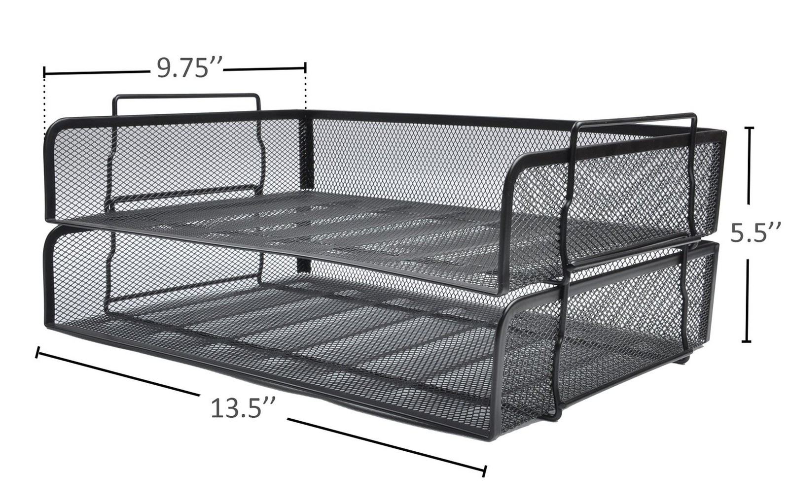 Easepres 2 Tier STACKABLE Desktop Document Letter Tray Organizer| The Mesh Co…
