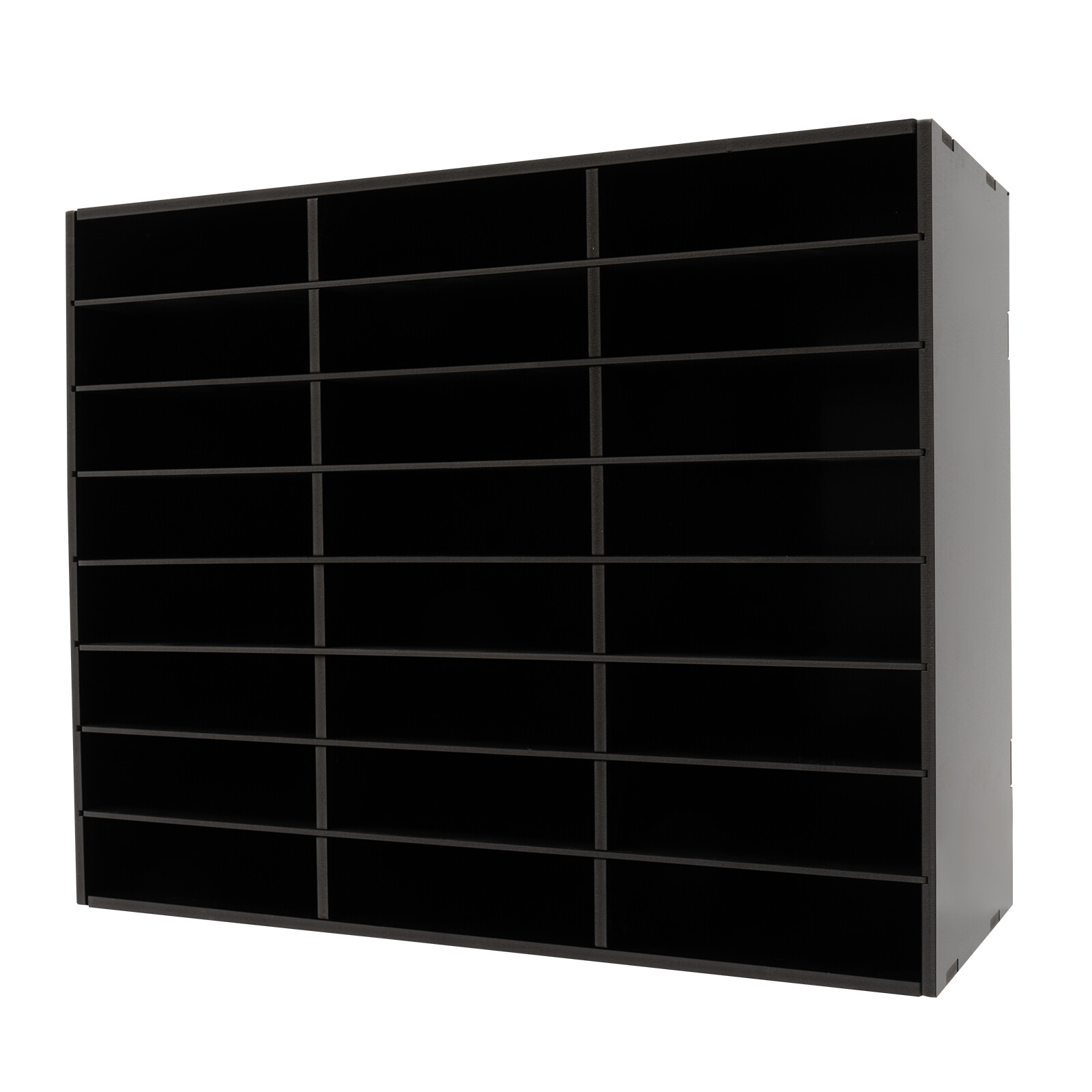 PVC Literature Organizer Desktop File Sorter Wear-resistant Display Stand Black~