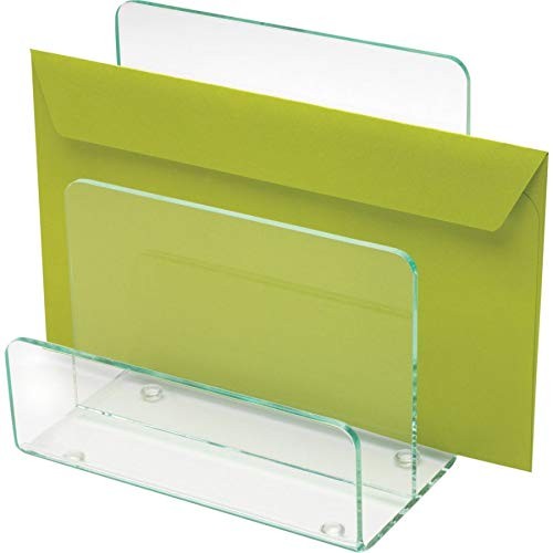 Lorell LLR80659 Mini Paper Sorter, Clear/Green green