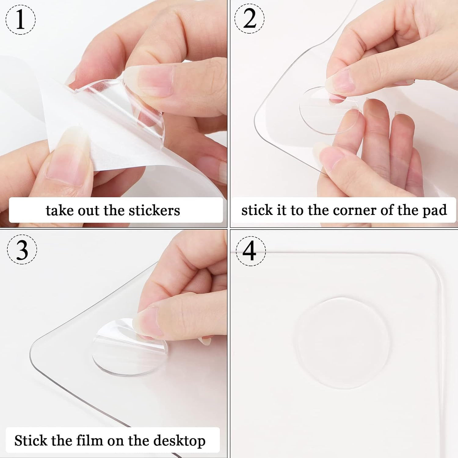 Oterri Clear Writing Desk Pad, 24’’X17” Heat Resistant Waterproof PVC round Edge