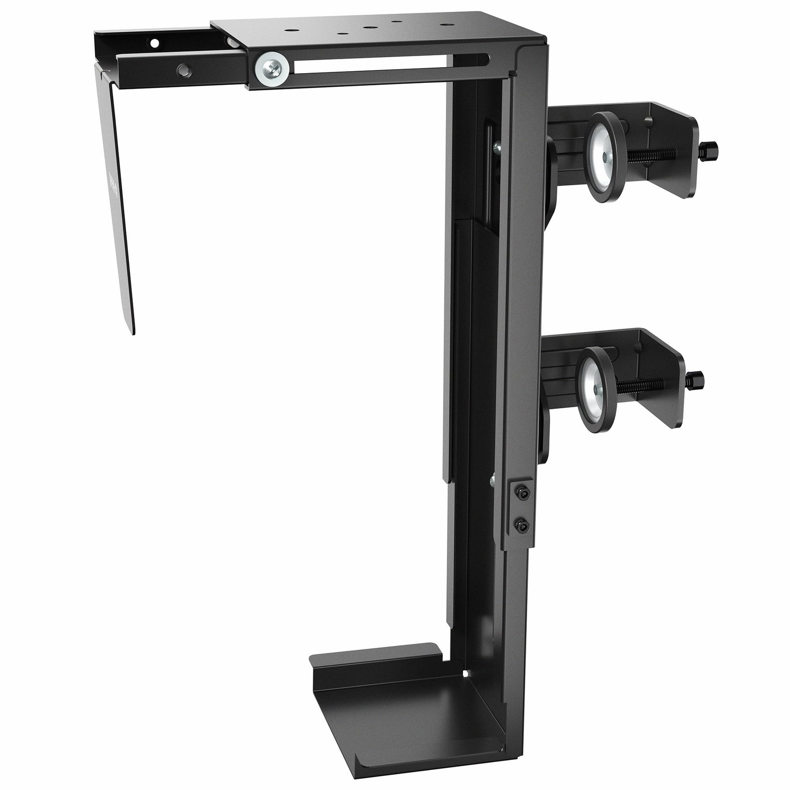 VIVO Adjustable Clamp-on Desk Leg PC Mount, Under Black