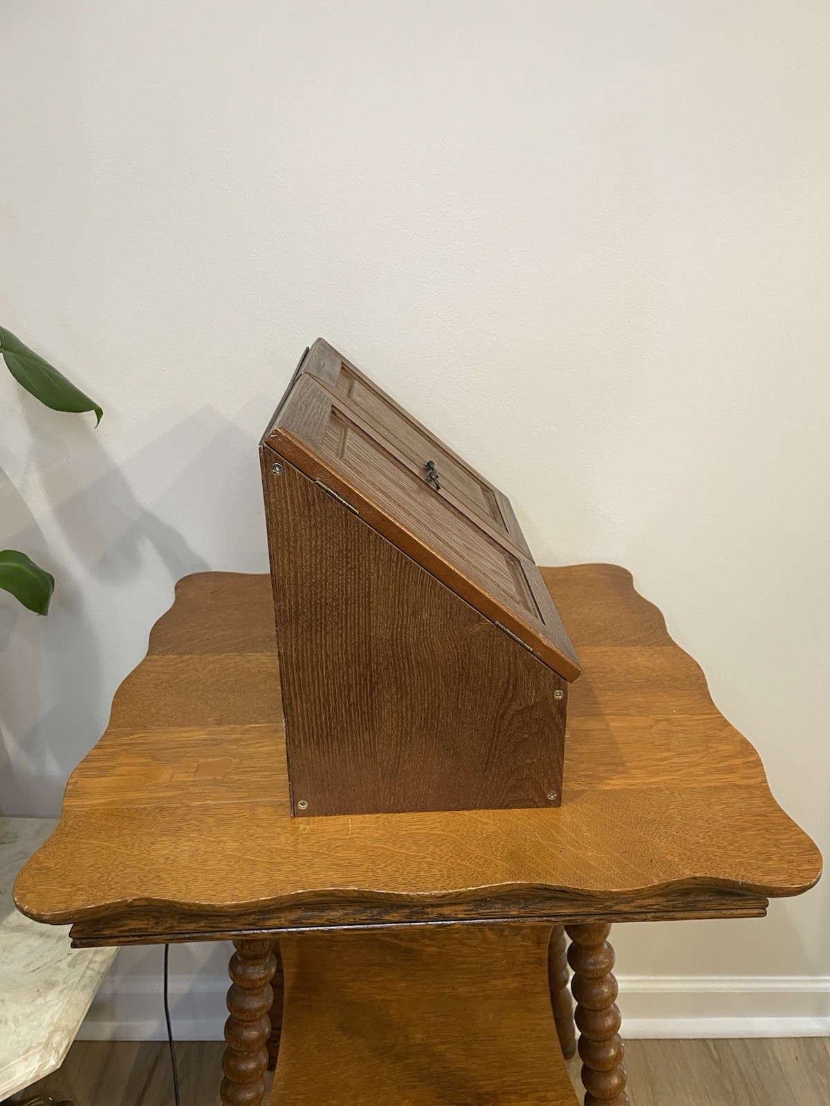 Vintage Style Secretary Desk Organizer Bills/Letters/Paper/Pen/Organizer Brown