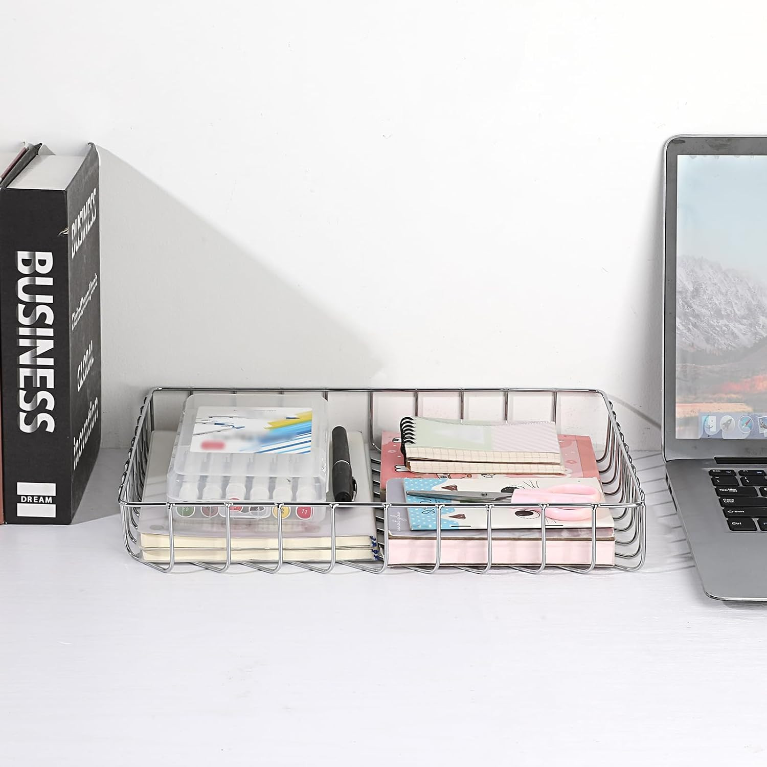 Multipurpose A4 File Tray Wire Desk Tray Organizer Elegant Letter Size Desk Docu