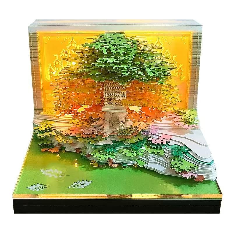 3D Time Piece Calendar 2026 Notes Desk Artropad Art Standard, Green