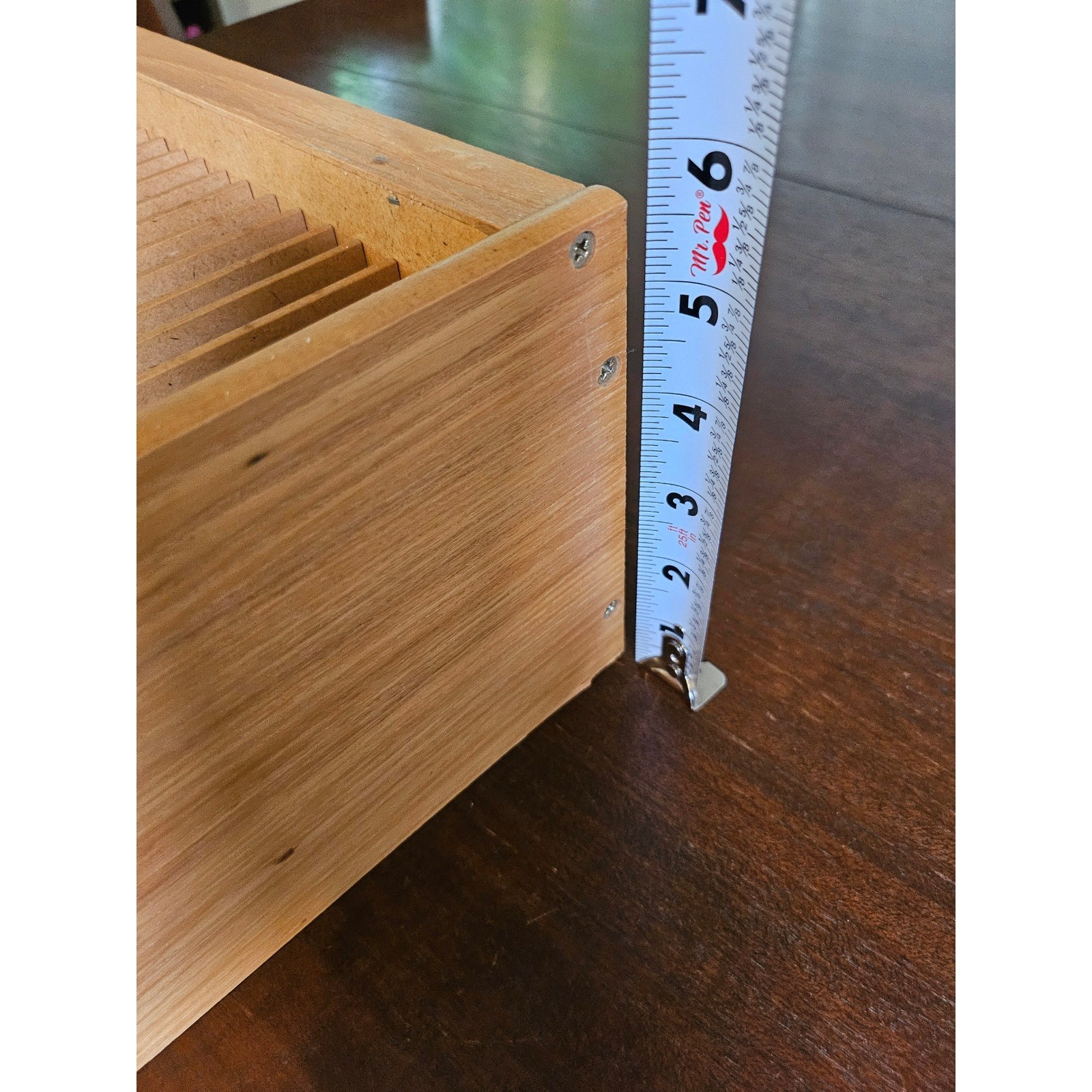 Bill Organizer Desktop OS Tan Wood 31 Slot Numbered Mail Sorter