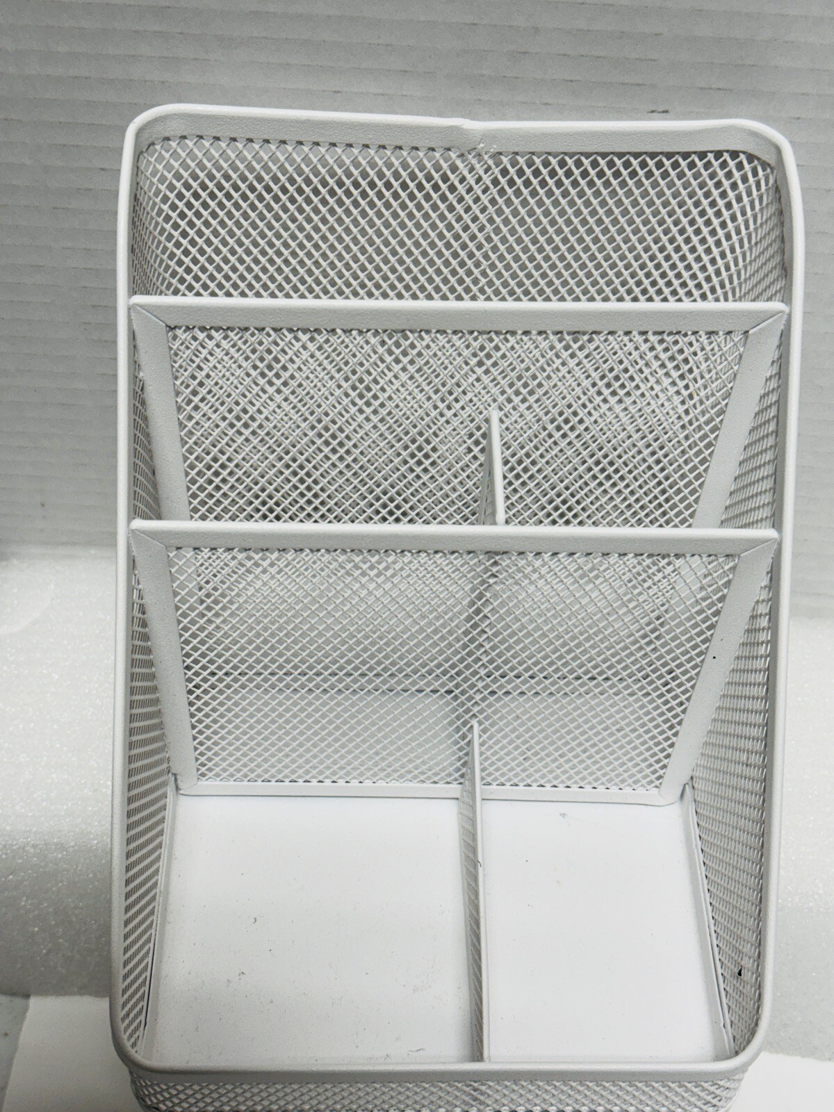 Metal Mesh Desktop Organizer Stand White Target Missing A Bumper 7x7x6