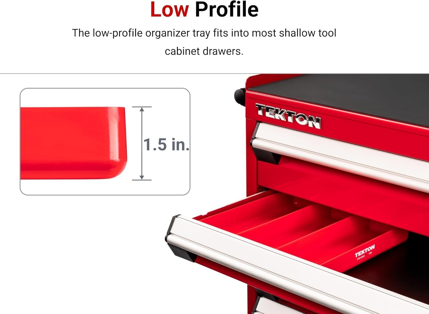 Efficient Black 3-Compartment Organizer Tray – Lightweight & Stackable Design