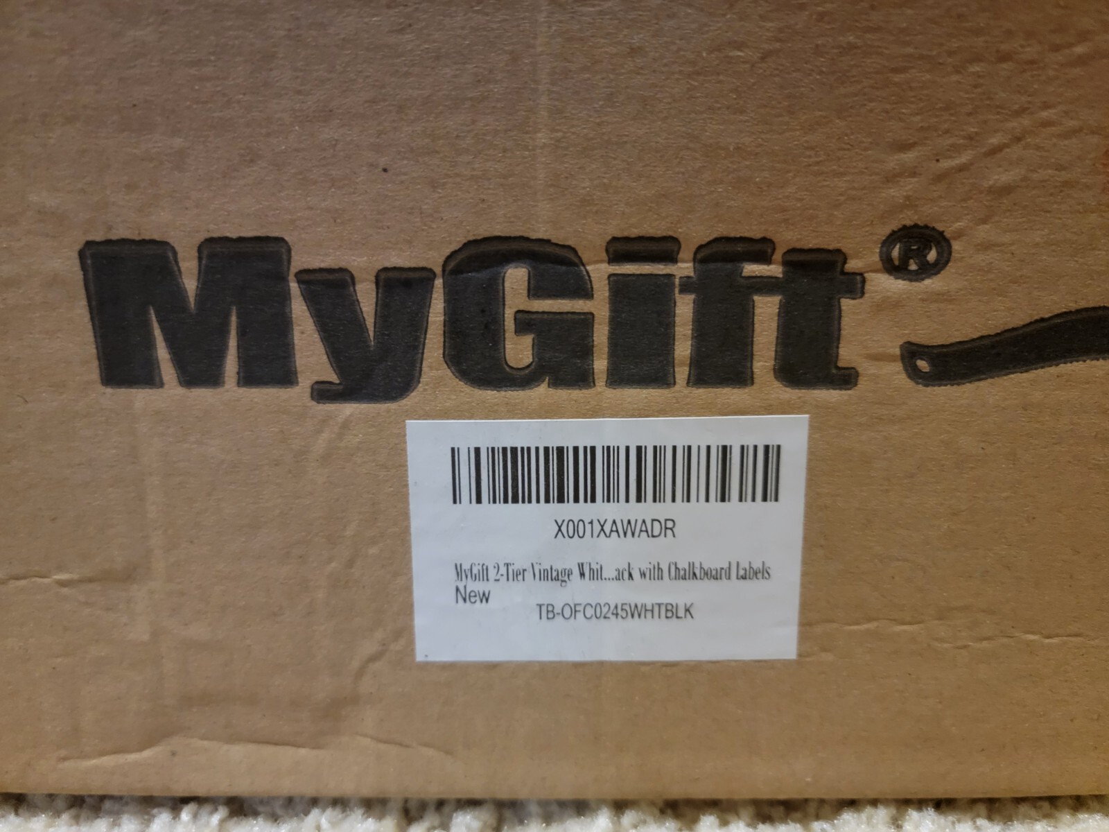 MyGift 2-Tier Vintage White Document Tray DISCONTINUED