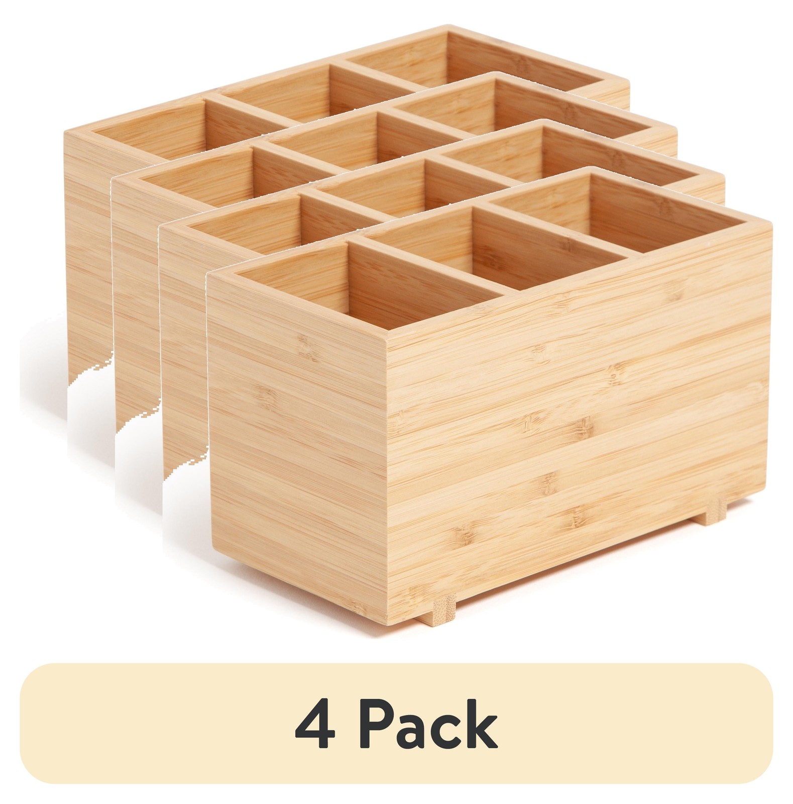 Desktop Organizer 7″ x 3.5″ x 4.2″ Bamboo Made of Natural Materials