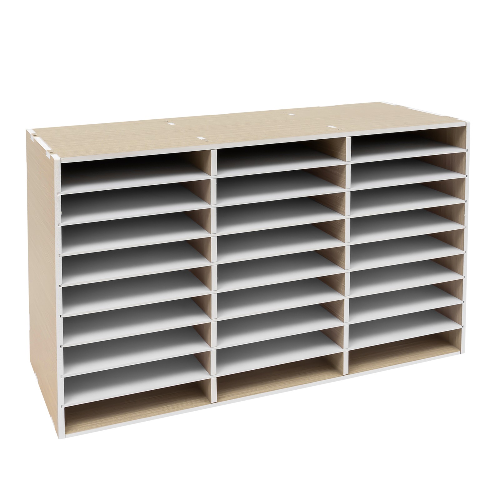 PVC Literature Organizer File Sorter Paper Storage Holder 27 Slots 32x12x22 in