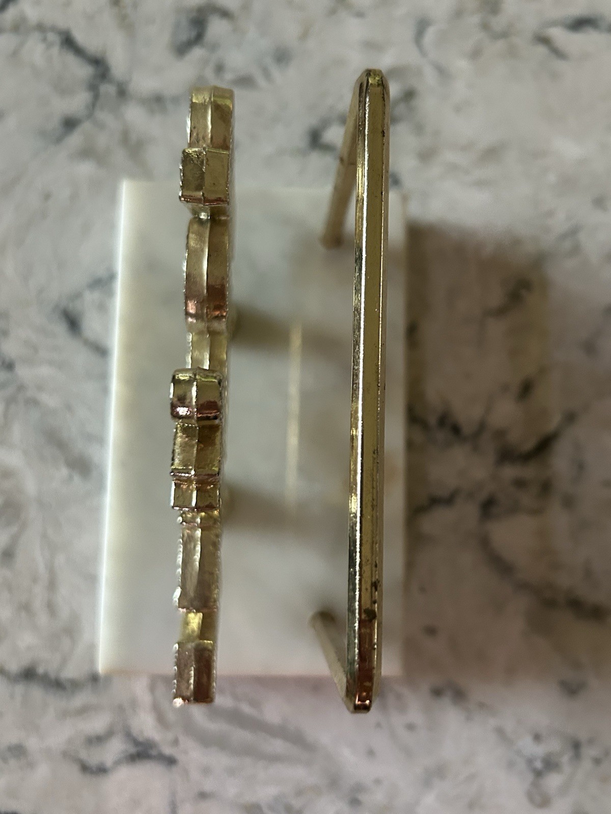 Vintage Letter Holder DO IT NOW Marble Base Italy MCM Office Desk Organizer